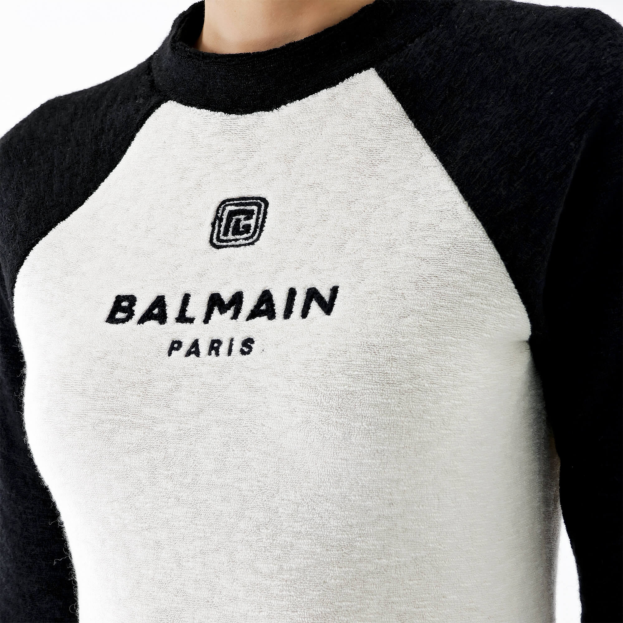 Balmain - White&Black Towel Sweater